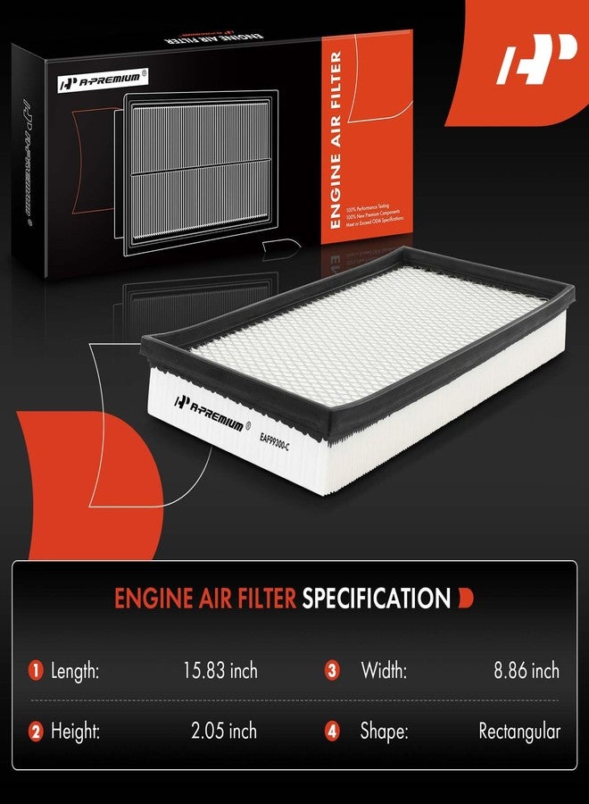 أ-بريميوم فلتر هواء محرك ممتاز متوافق مع سيارات مازيراتي جران توريزمو 2008-2019، وكواتروبورتي 2005-2013 - Image 2